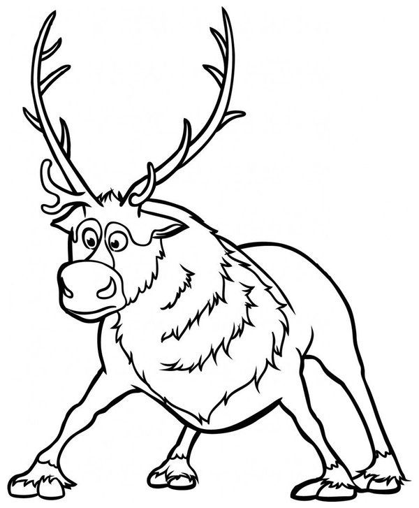 Coloring Page Frozen Sven