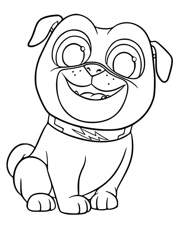 Coloring Page Puppy French Bulldog
