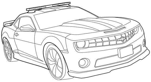 Grote Politie Auto coloring page for children