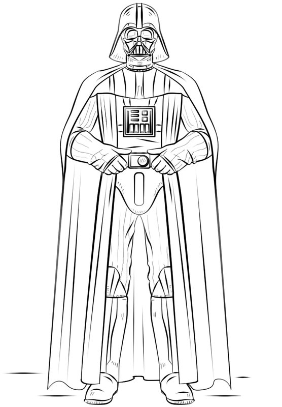 Star Wars Darth Vader coloring page for children