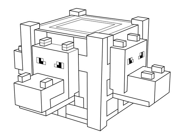 Minecraft Dragón coloring page for children
