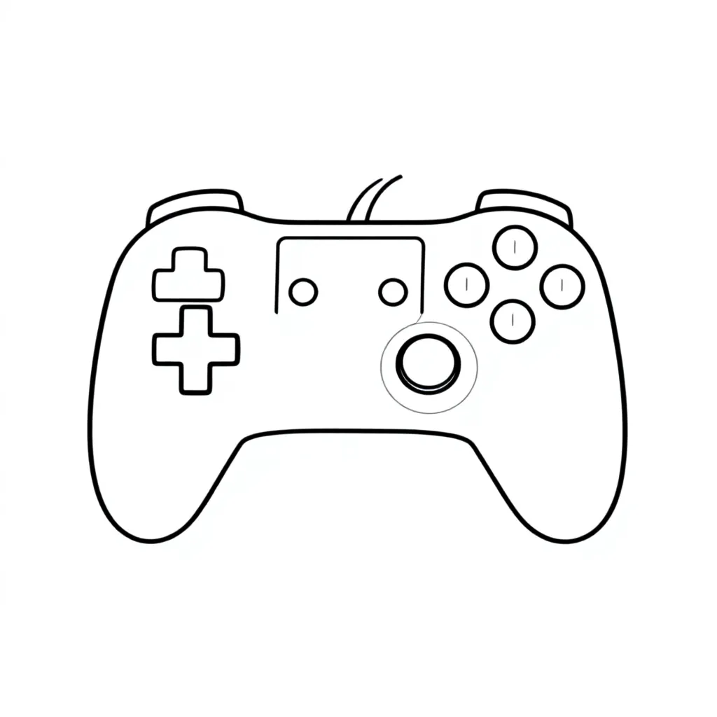 Controller play station kleurplaat voor kinderen