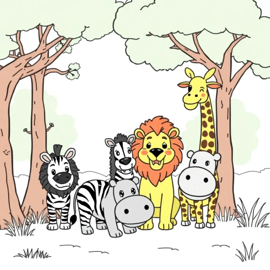 Madagascar Kleurplaten coloring page for children