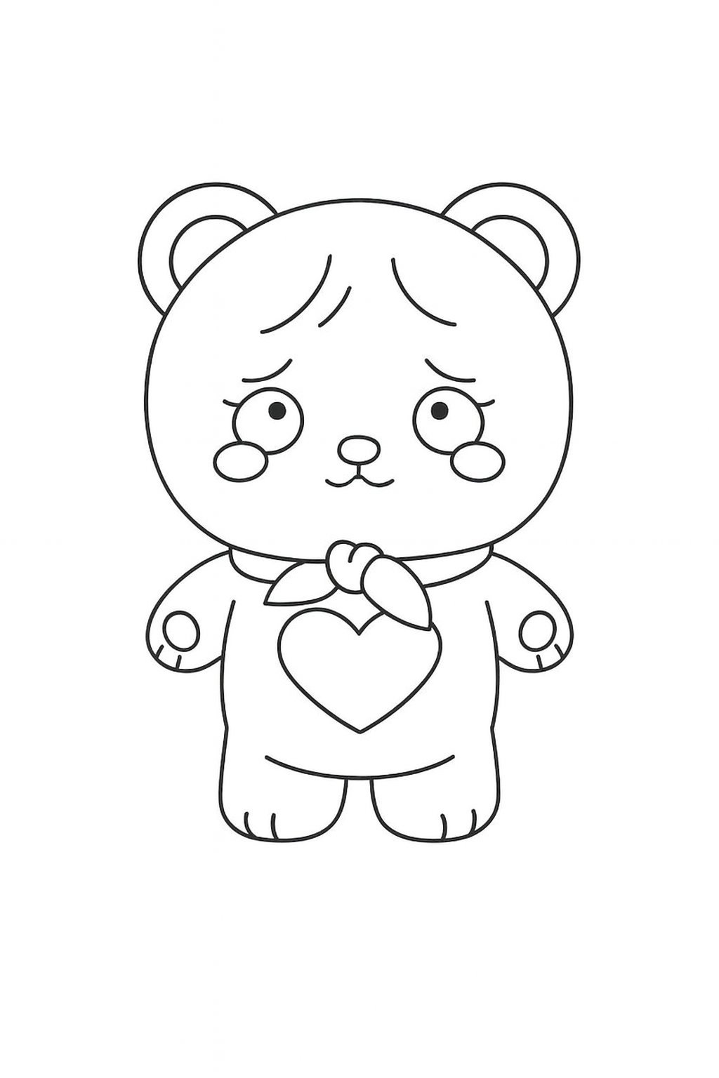 Kleurplaat van blackpink knuffel jisoo, variant 3
