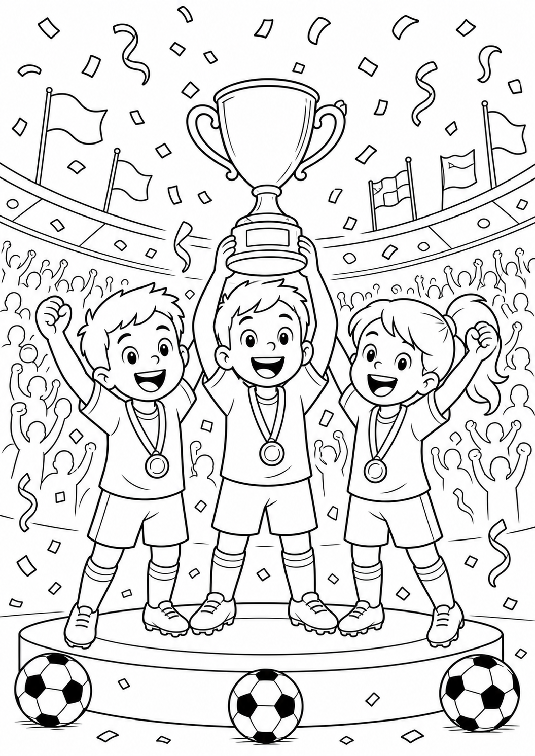 WK voetbal kleurplaat